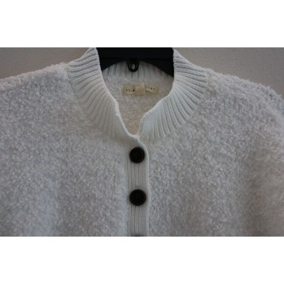 L.A. Hearts 0290 011 Women's Sz M Ivory Crop Cotton Blend Long Sleeve Sweater - Picture 4 of 8